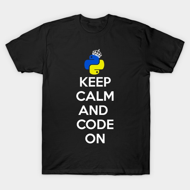Keep Calm And Code on T-Shirt by Fusion Designs